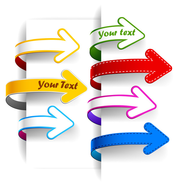 Colour bookmarks - Vector, imagen