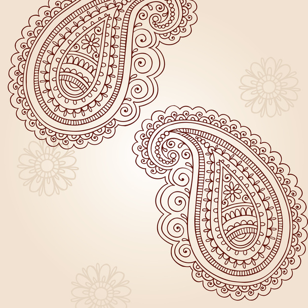 Henna Mehndi Pasiley Doodle Vector - Vector, afbeelding