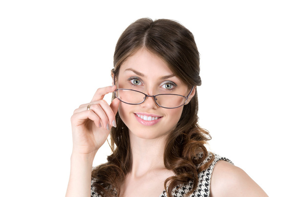 Ділова жінка в окулярах спокійна і впевнена
 - Фото, зображення