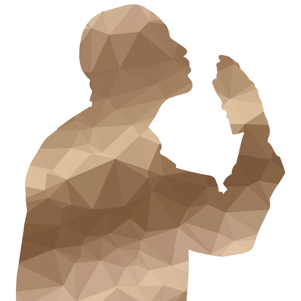 Bassa silhouette poli dell'uomo
 - Vettoriali, immagini