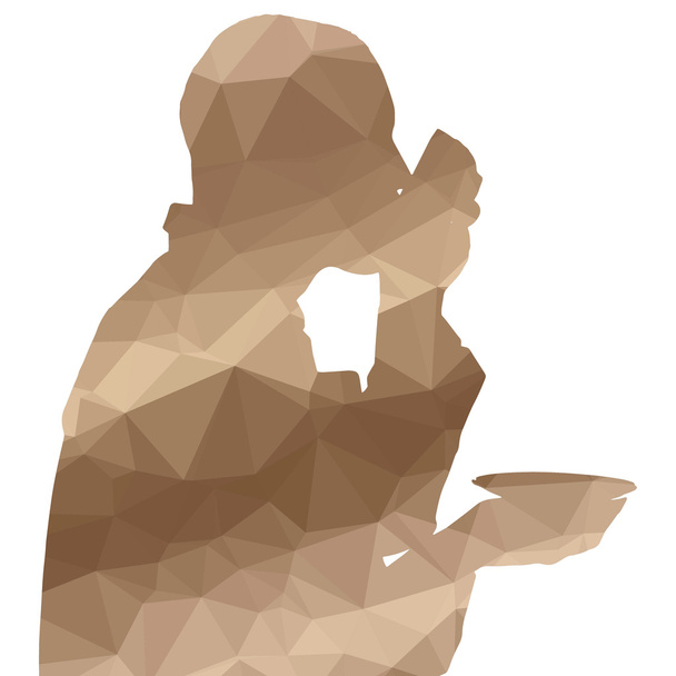 Poly nízkou siluetu člověka - Vektor, obrázek