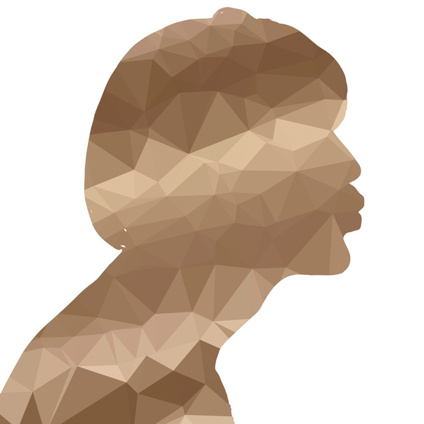 Low poly man silhouette - Vector, Image