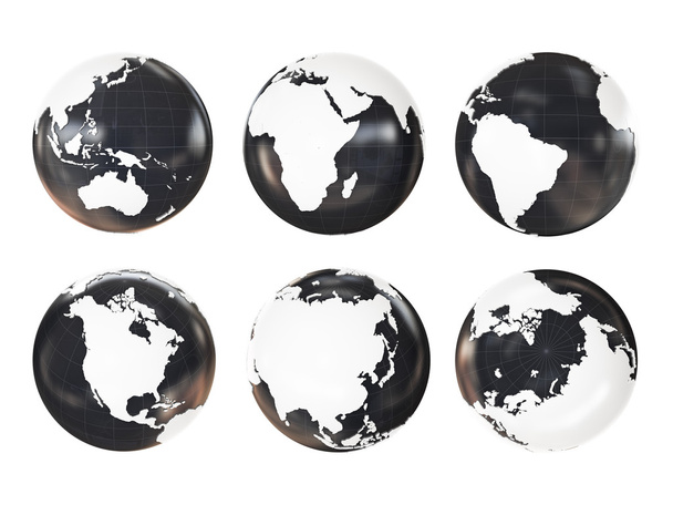 3d Globe geopolitieke geëxtrudeerd - Foto, afbeelding