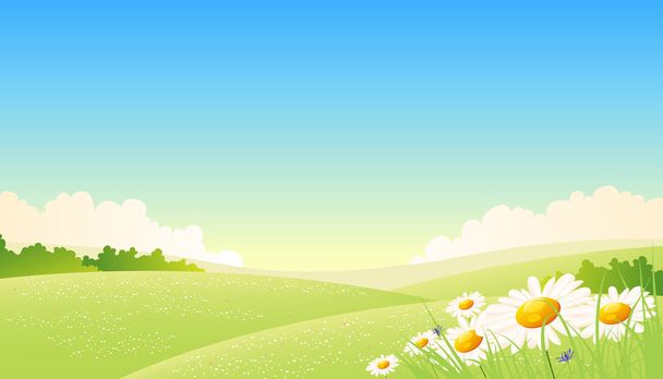 Spring Or Summer Seasons Poster - Vector, Image