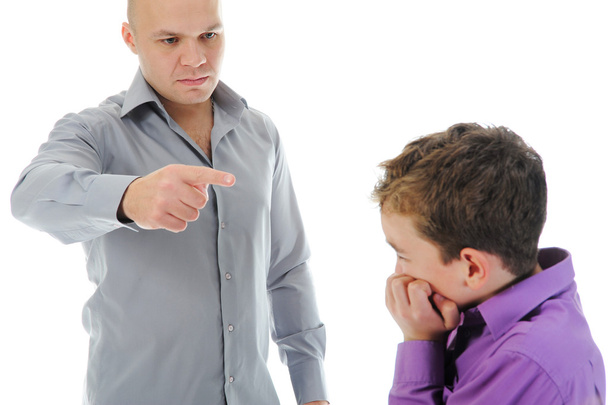 Strict father punishes his son - Photo, Image