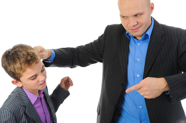Strict father punishes his son - Fotografie, Obrázek
