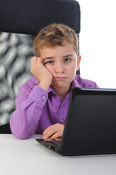 Boy at the computer - Foto, Bild