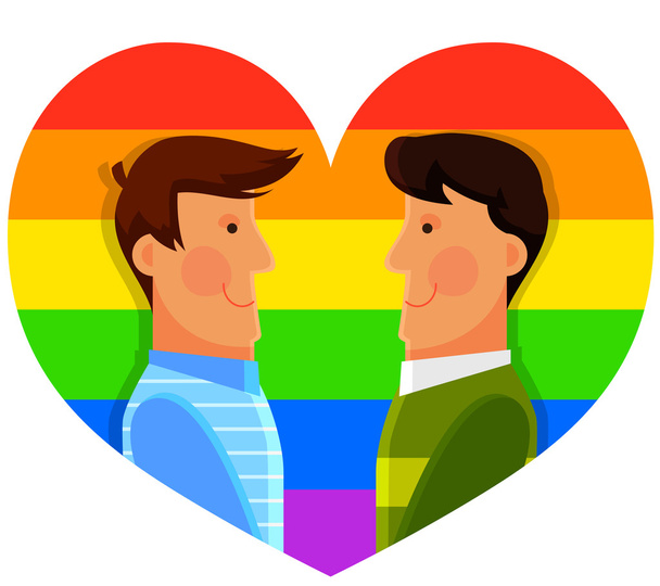 homoseksueel paar - Vector, afbeelding