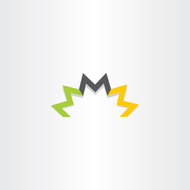 Векторный элемент логотипа тройной буквы m
 - Вектор,изображение