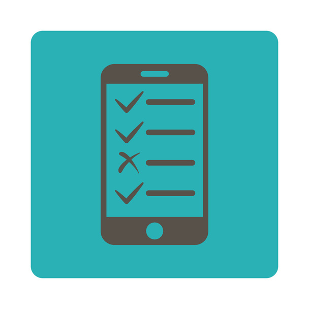 Mobile Tasks Icon from Commerce Buttons OverColor Set - Vector, afbeelding