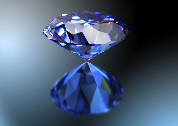 синій діамант ізольований на білому тлі з відсічним контуром
 - Фото, зображення