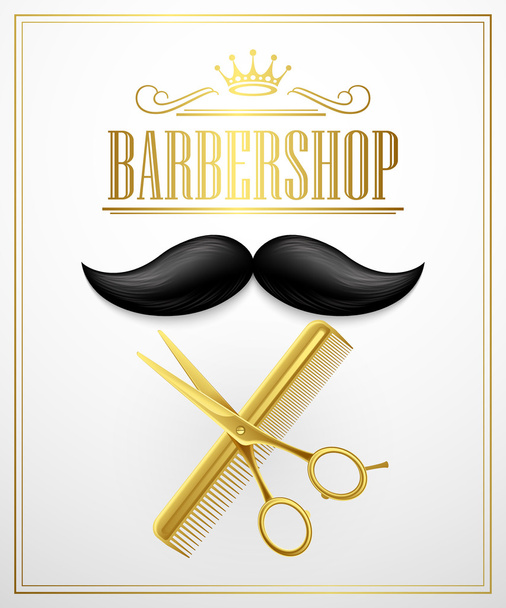 Poster Barbershop welcome. Vector Illustration - Vector, Image