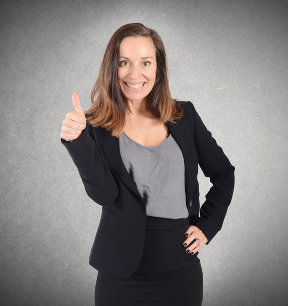 businesswoman with thumb up - Photo, Image