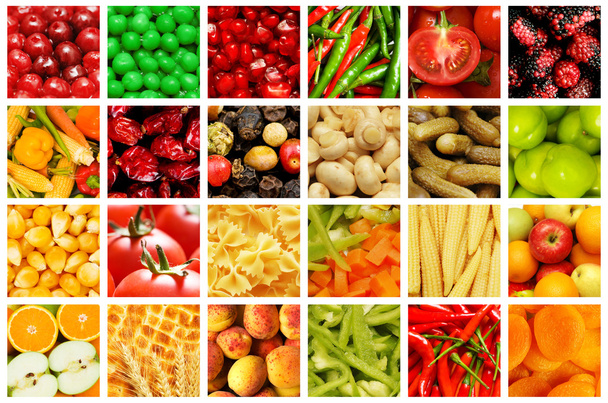 各種果物・野菜のセット - 写真・画像