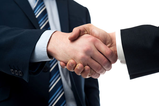 zakenlieden handshaking na deal - Foto, afbeelding