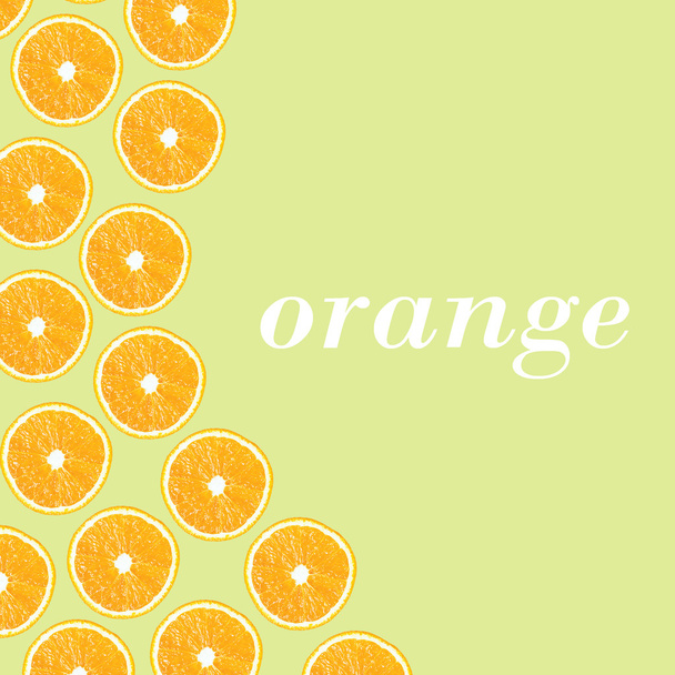orange halves on a green background in the form of folny and spa - Photo, image
