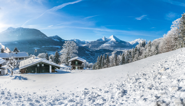 Idilli táj, a bajor Alpokban, Berchtesgaden, Németország - Fotó, kép