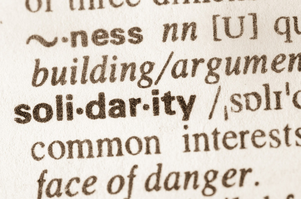 Λεξικό ορισμό της λέξης αλληλεγγύης  - Φωτογραφία, εικόνα