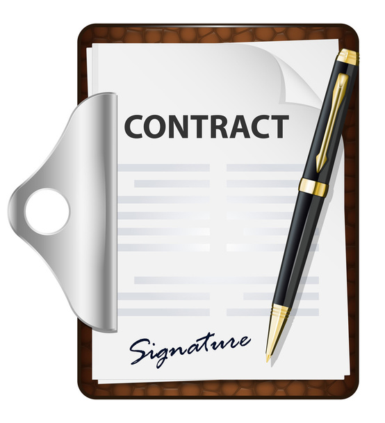 Signature du concept de contrat. Icône vectorielle
 - Vecteur, image