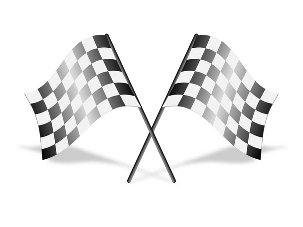 Checkered racing flags - Vector, Image