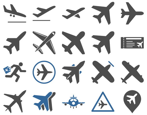 Luchtvaart Icon Set - Vector, afbeelding