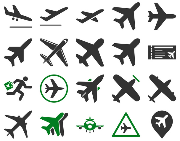Aviation Icon Set - Vector, Image