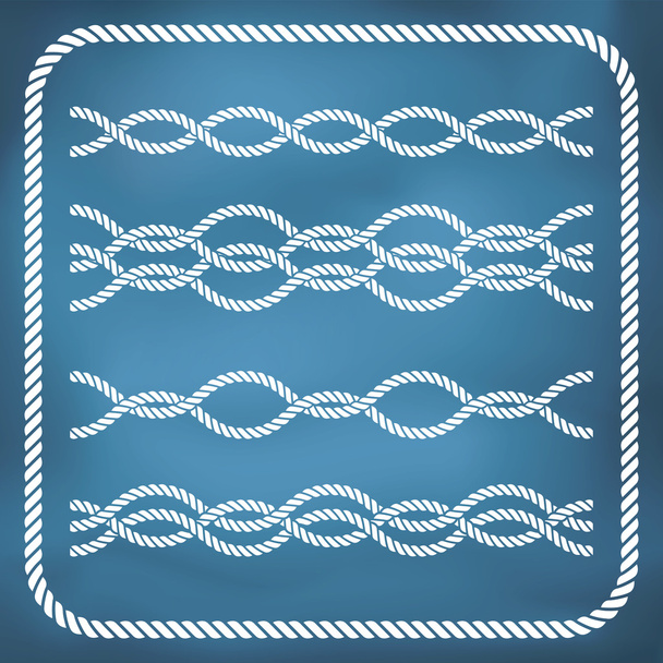 nautische touw grens - Vector, afbeelding