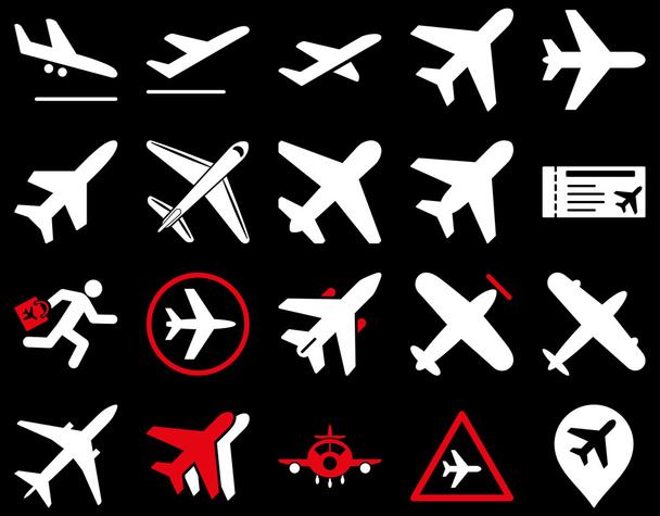 Aviación icono conjunto
 - Vector, Imagen