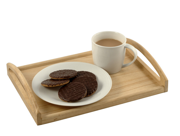 öğleden sonra çay ve Çikolata Bisküvi - Fotoğraf, Görsel
