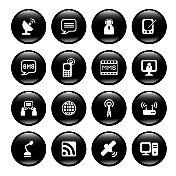 Communication buttons - Vektor, obrázek