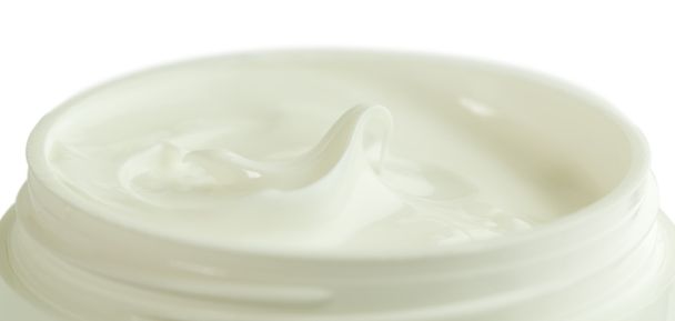 Pot de crème blanche
 - Photo, image