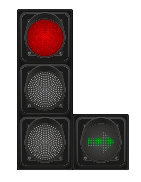 traffic lights for cars vector illustration - Vector, Image