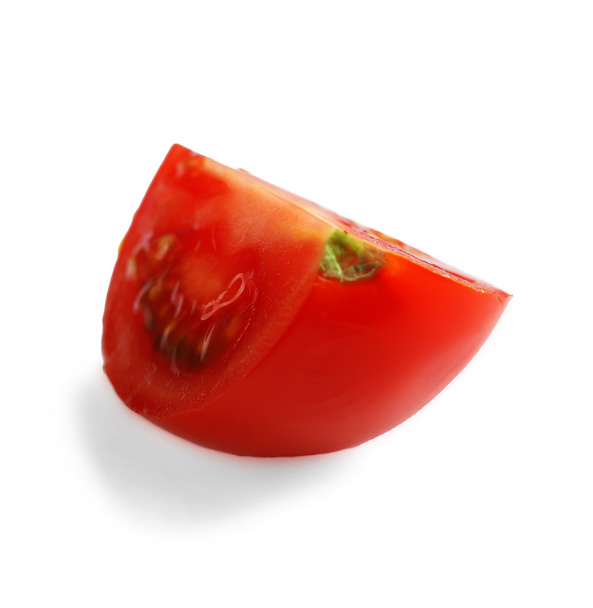 Slice of cherry tomato isolated on white - Photo, image