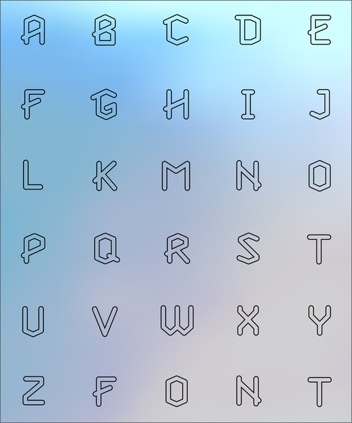 Conjunto de alfabeto - Vector, imagen