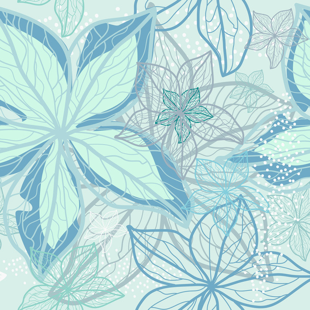 Winter white flower pattern, vector. - Vector, Imagen