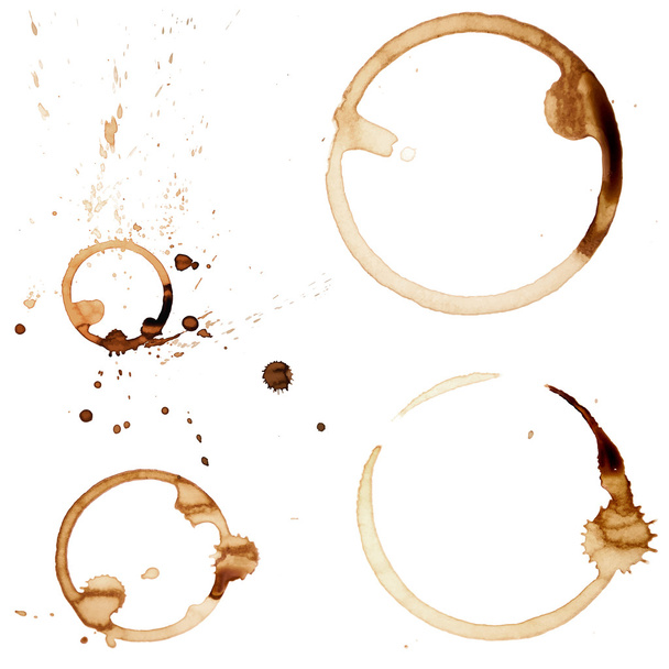 Coffee Stain Rings Vector - Vetor, Imagem