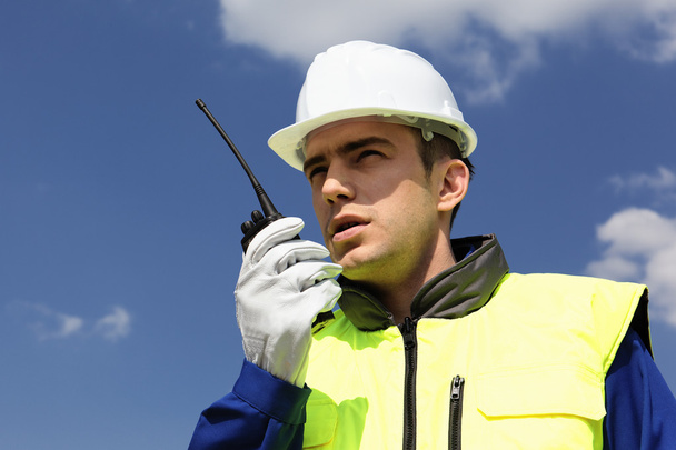 Builder with transmitter - Foto, immagini