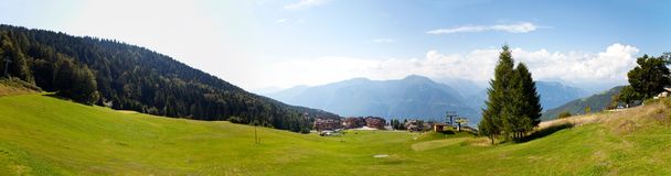 Panorama montecampione, Val Camonica, Lombardii, Włochy - Zdjęcie, obraz