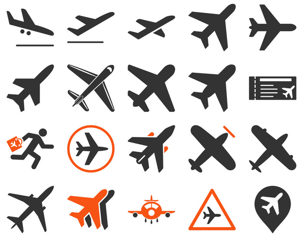 conjunto de ícone de aviação
 - Foto, Imagem
