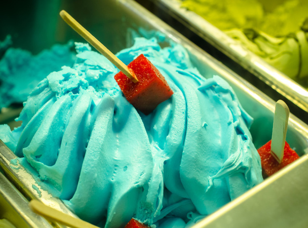 Turkuaz İtalyan dondurma - Fotoğraf, Görsel