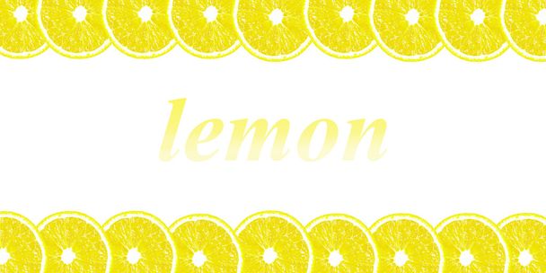 Lemon halves background with space for text on a white backgroun - Foto, immagini