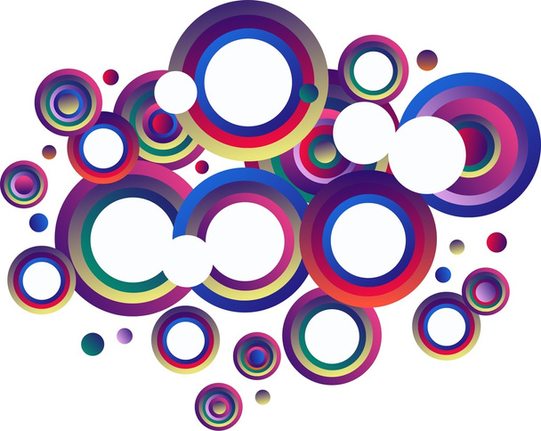 Background circles colourful modern - Vector, Image