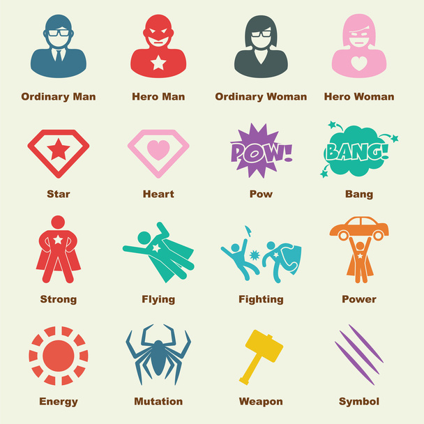 superhero elements - Vector, Image