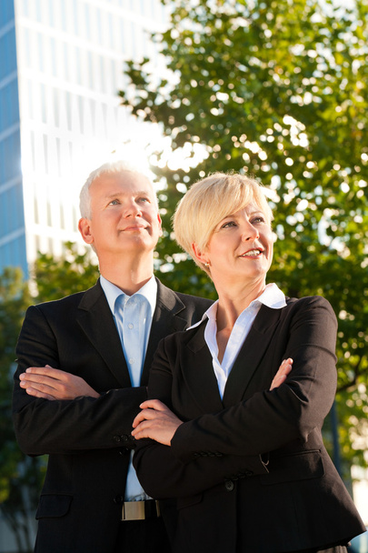 Business people in a park outdoors - Photo, Image