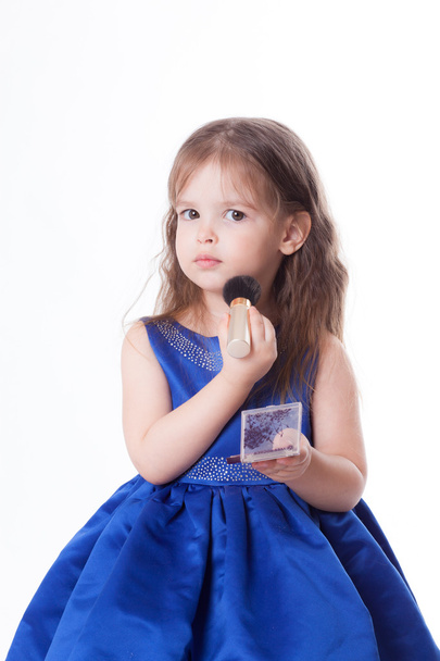girl in blue dress - Фото, изображение