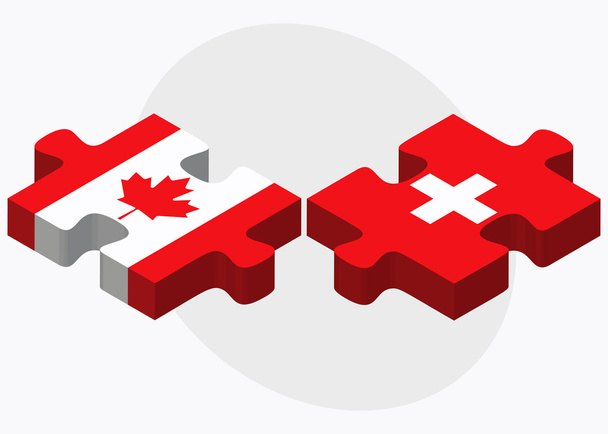 Флаги Канады и Швейцарии
 - Вектор,изображение