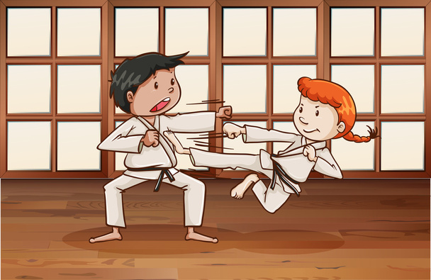Karate - Vektor, kép