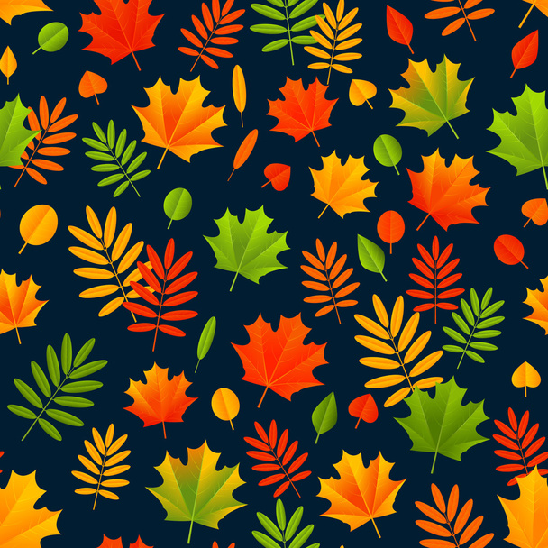 Seamless pattern with autumn leaves - Wektor, obraz