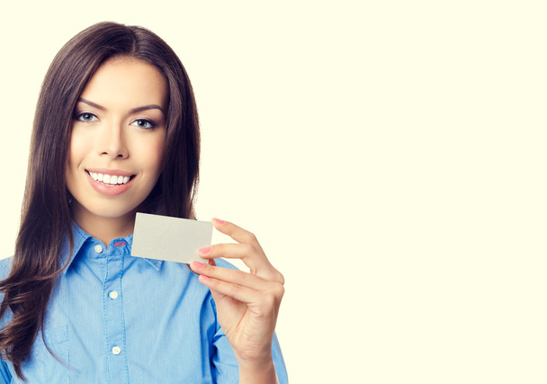 businesswoman with business or plastic credit card - Photo, Image