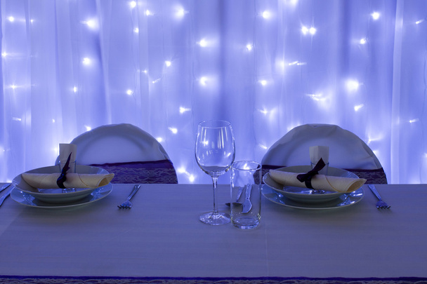 結婚式のテーブル セット - 写真・画像